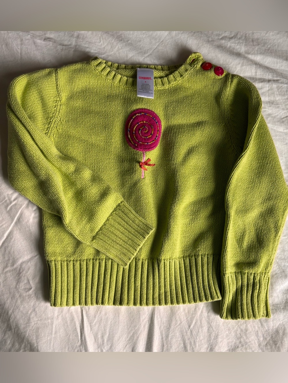 Vintage Gymboree Lollipop Green Sweater • Size 5